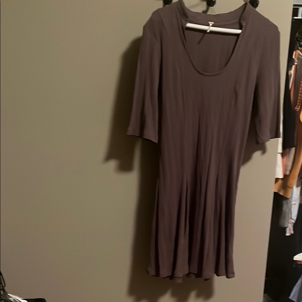 Free People Shirt Ribbed Dress